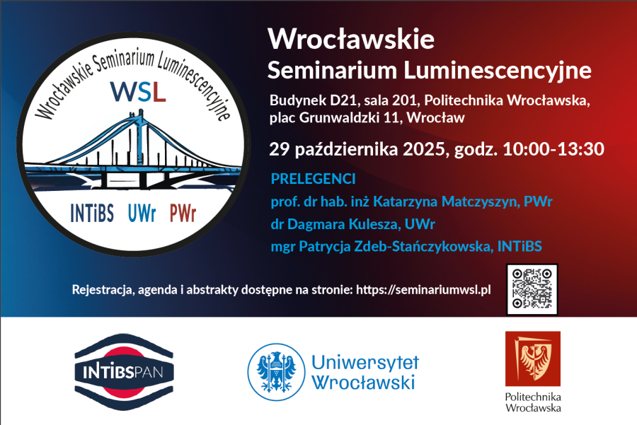 Zaproszenie na drugie Wrocławskie Seminarium Luminescencyjne (WSL)